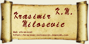 Krasimir Milošević vizit kartica